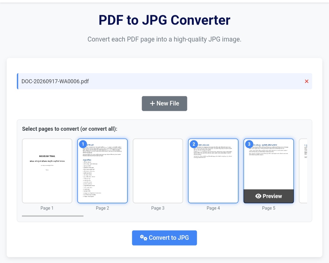 Convert PDF to JPG
